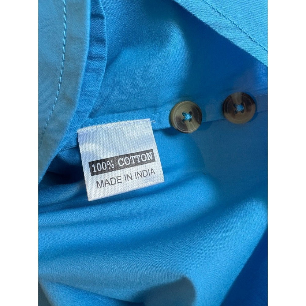 NWT Olivia James Womens Blue Belt Flap Pocket Utility Chic Mini Dress Size Large - Picture 12 of 16
